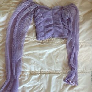 Purple Mesh Top